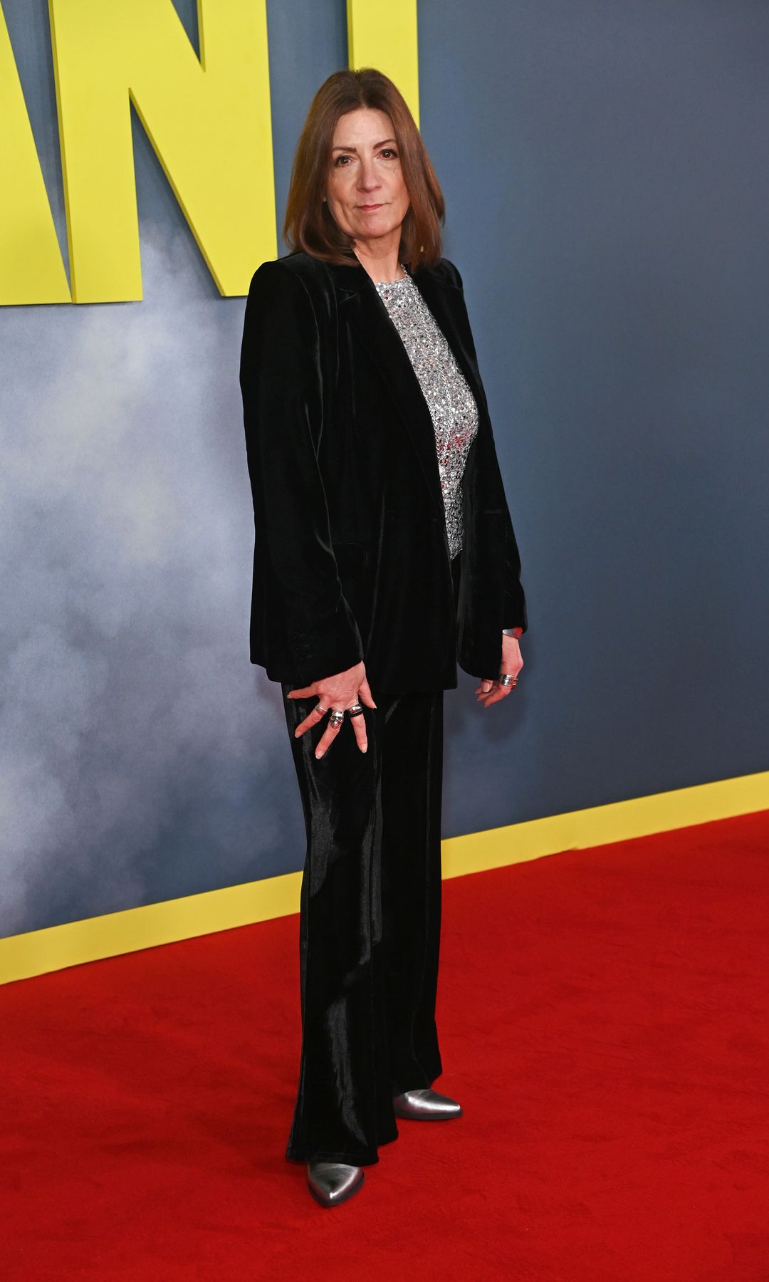 Katherine Dow in a black outfit