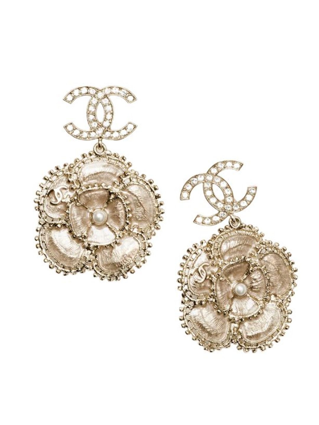 Chanel flower earrings 