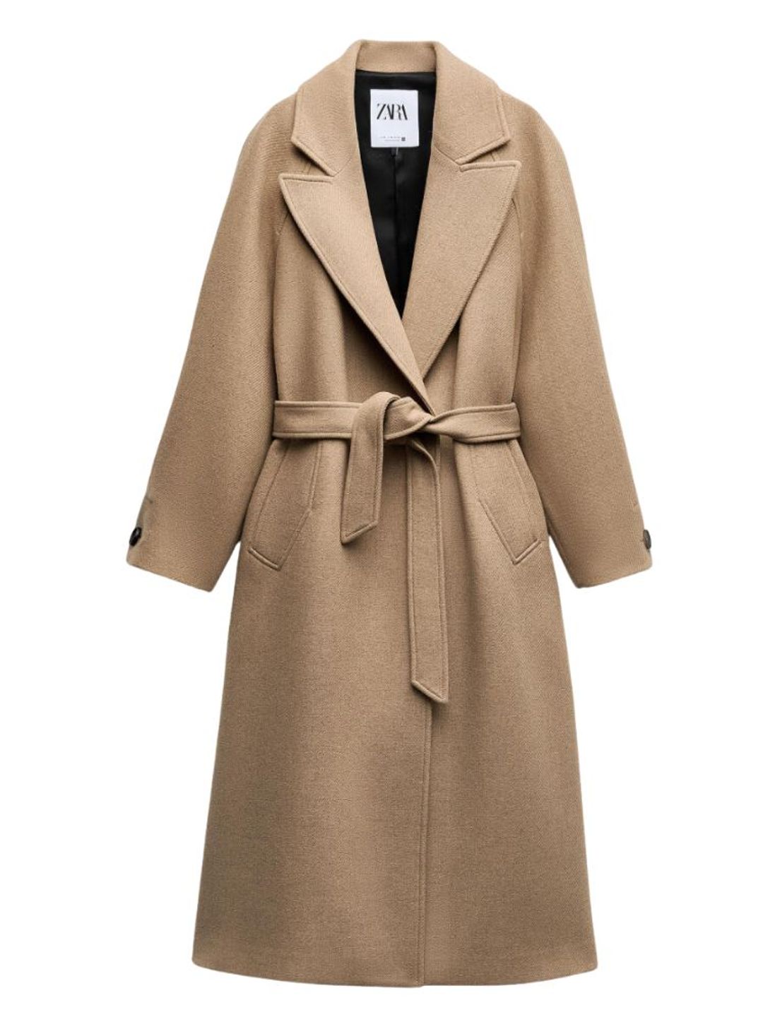 Zara belted camel coat