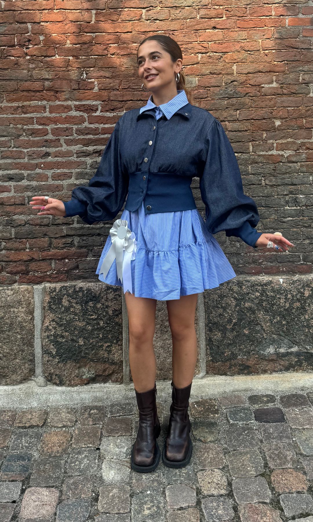 Izadora Hodges in denim jacket