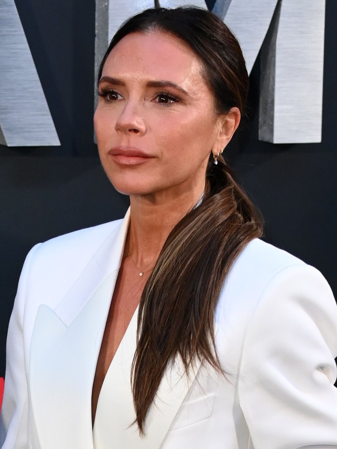 Victoria Beckham in all-white outfit