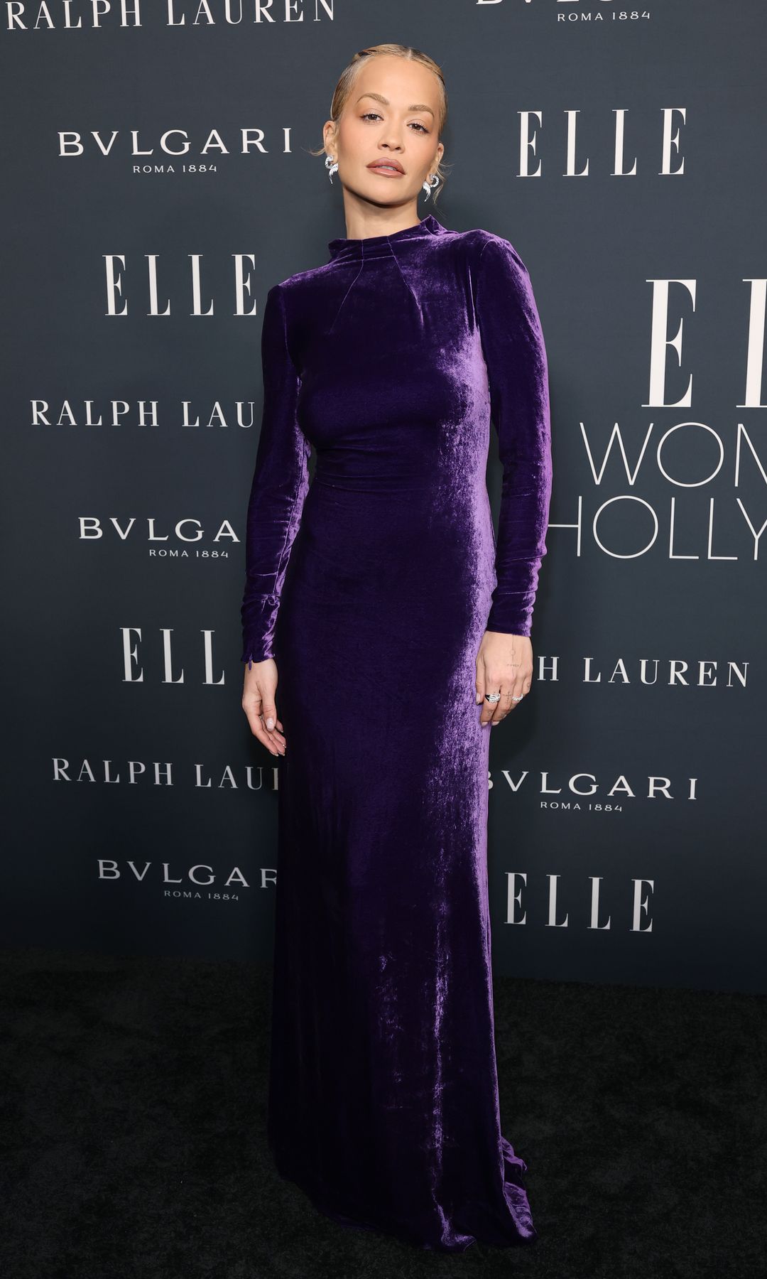 ita Ora, wearing Ralph Lauren, attends ELLE's 2025 Women in Hollywood Celebration presented by Ralph Lauren and Bvlgari with support from evian, Hendrick's Gin, and Lucid Motors on November 17, 2025 in Los Angeles, California