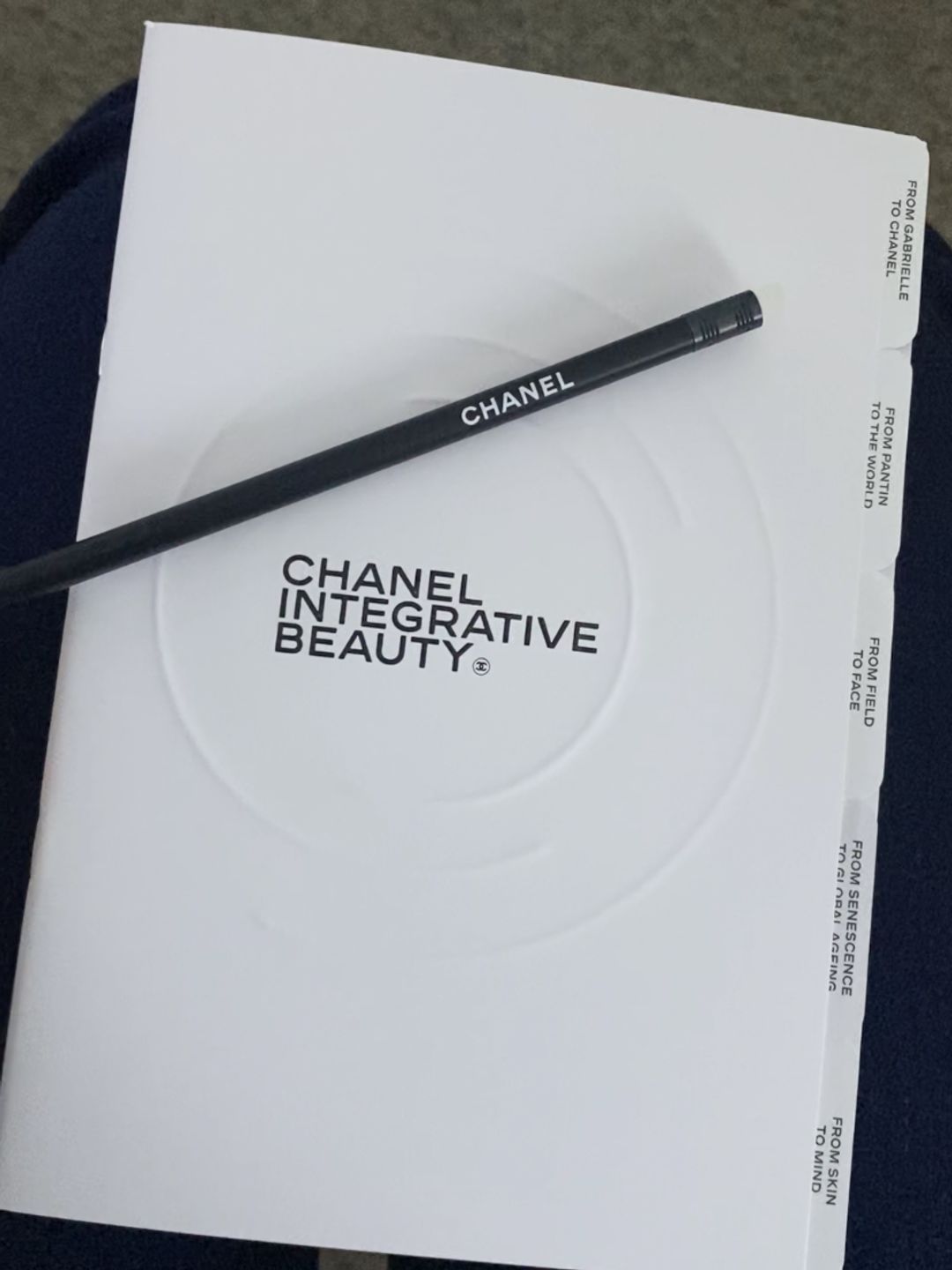 Chanel pencil and notepad 