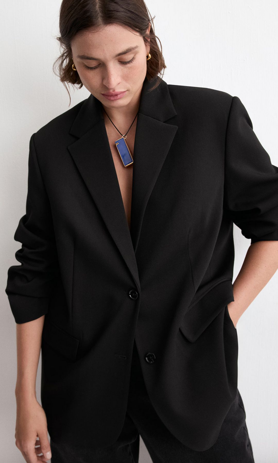 Blazer noir mangue