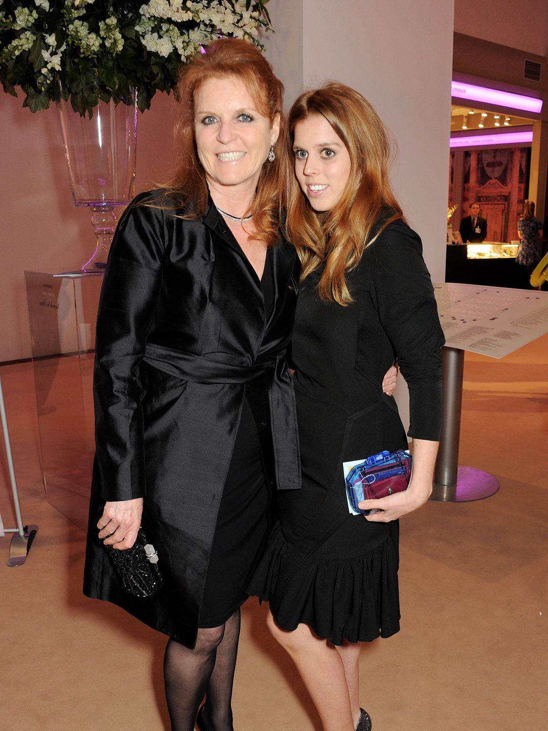 mother and daughter in black dresses 