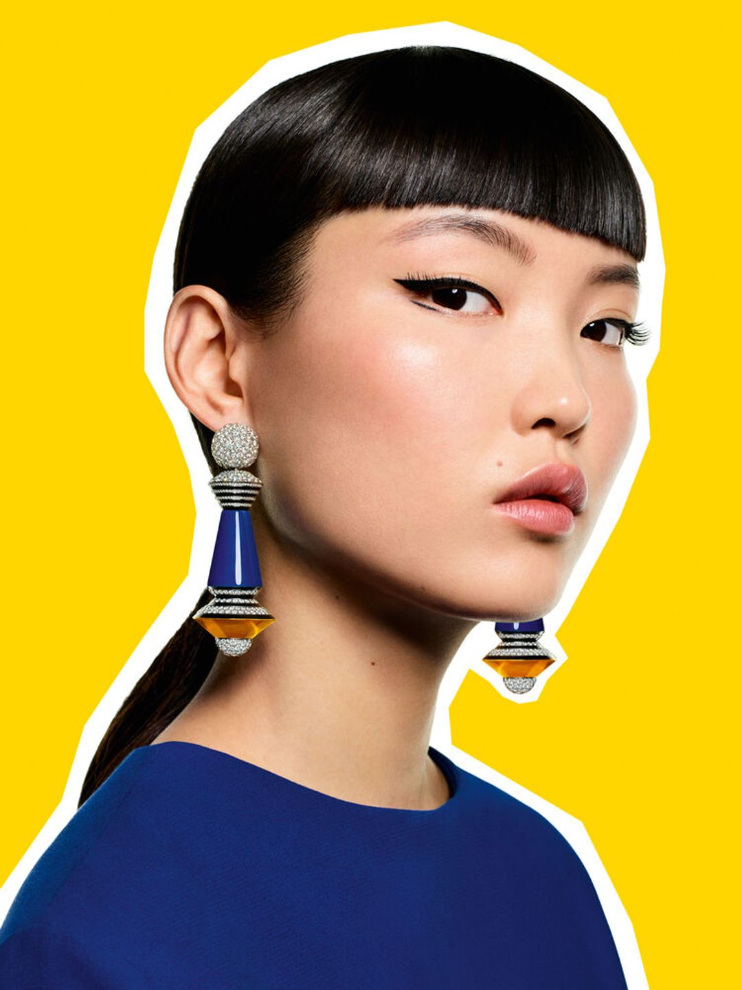 Earrings inspired by hoodie strings are part of the avant-garde collection