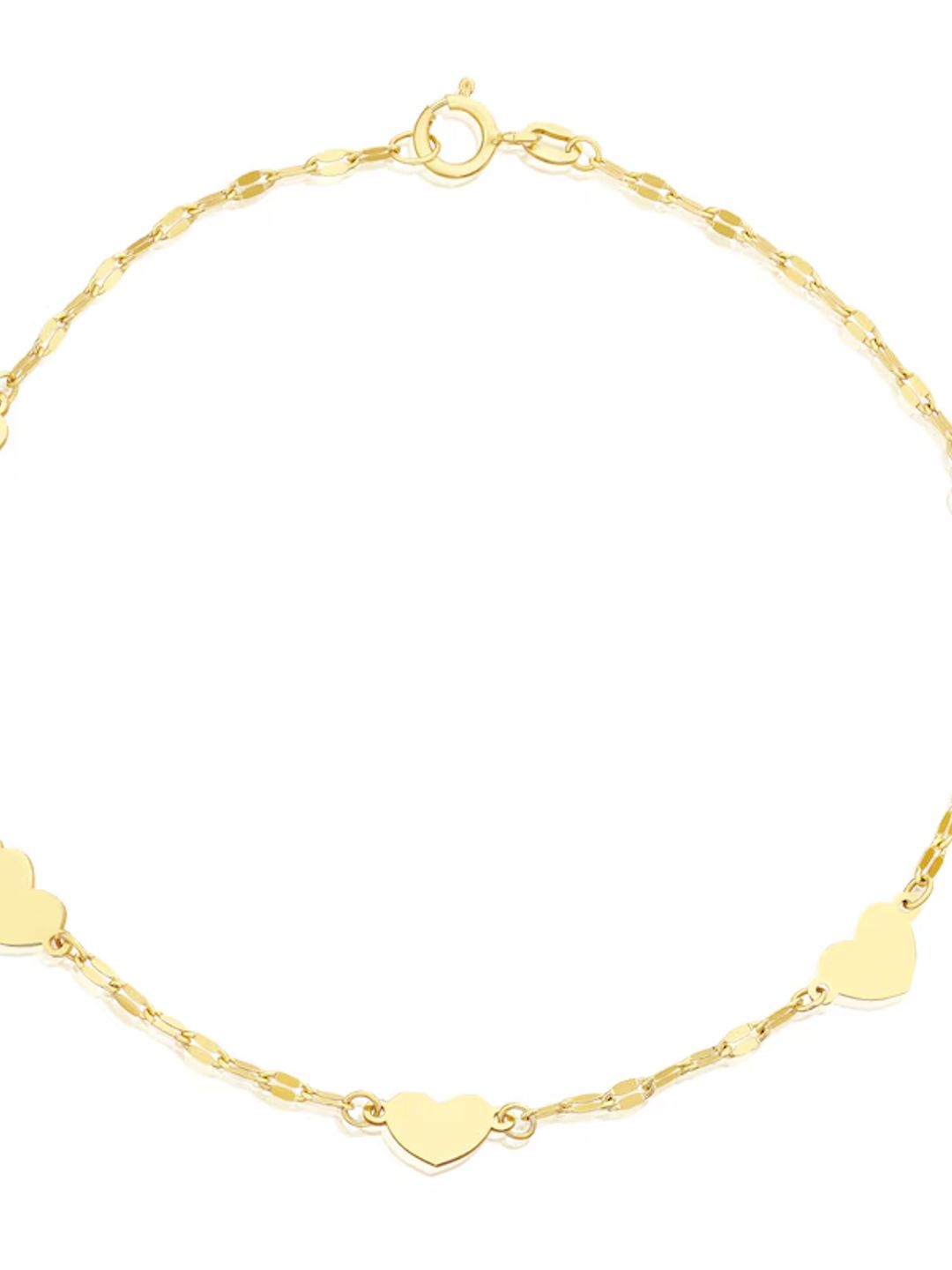 9ct Yellow Gold Heart Bracelet