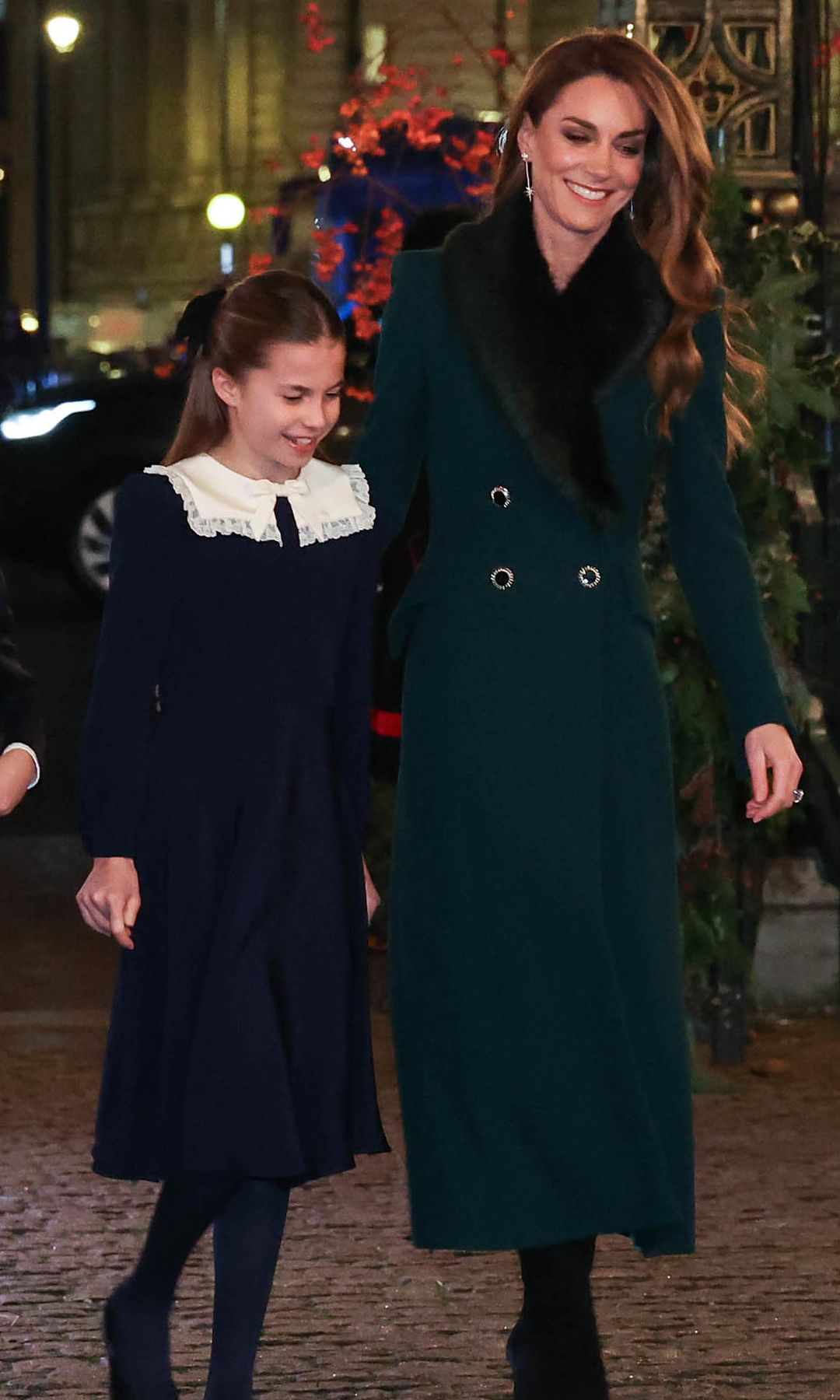 Princess Charlotte and Kate Middleton smiling together