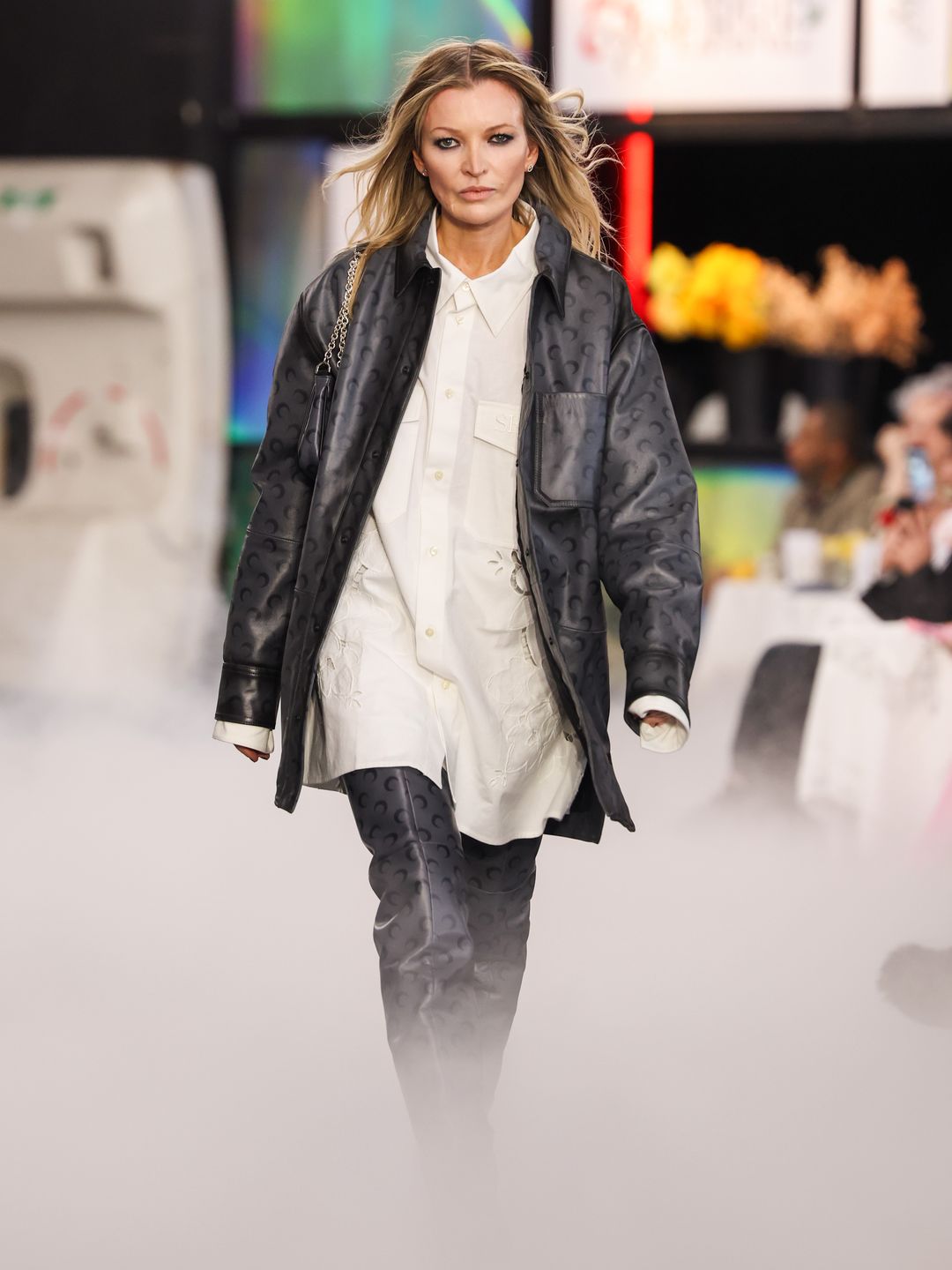 Denise Ohnona walks the runway during the Marine Serre Womenswear Fall/Winter 2024-2025 show as part of Paris Fashion Week on March 04, 2024 in Paris, France. (Photo by Pascal Le Segretain/Getty Images)