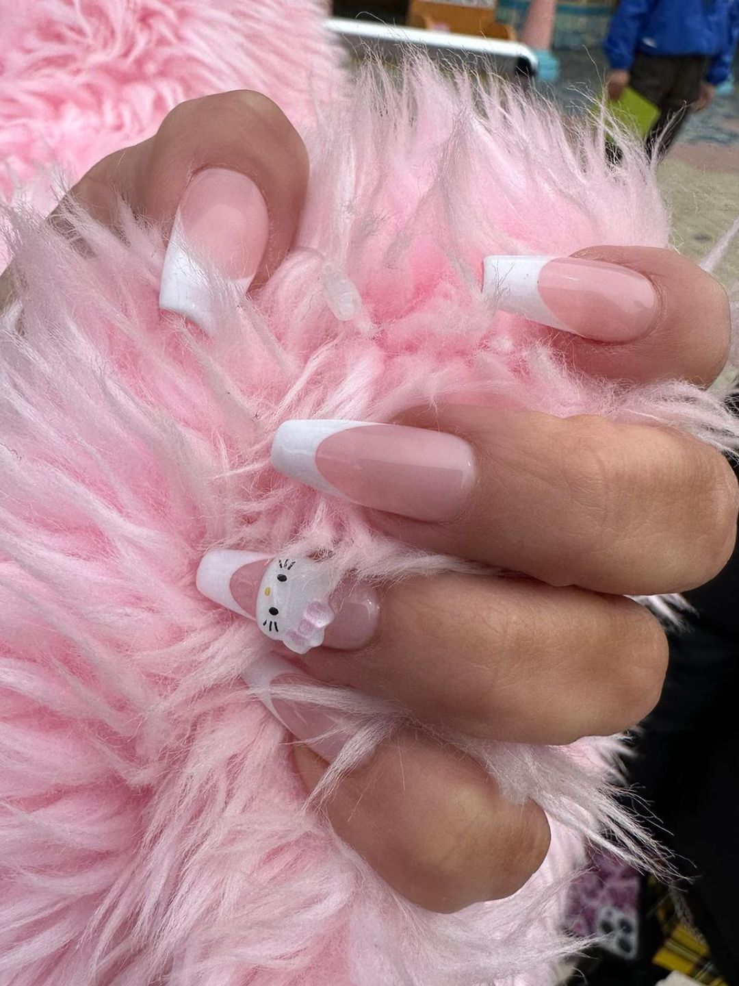 Kim Kardashian shows off her Hello Kitty manicure 
