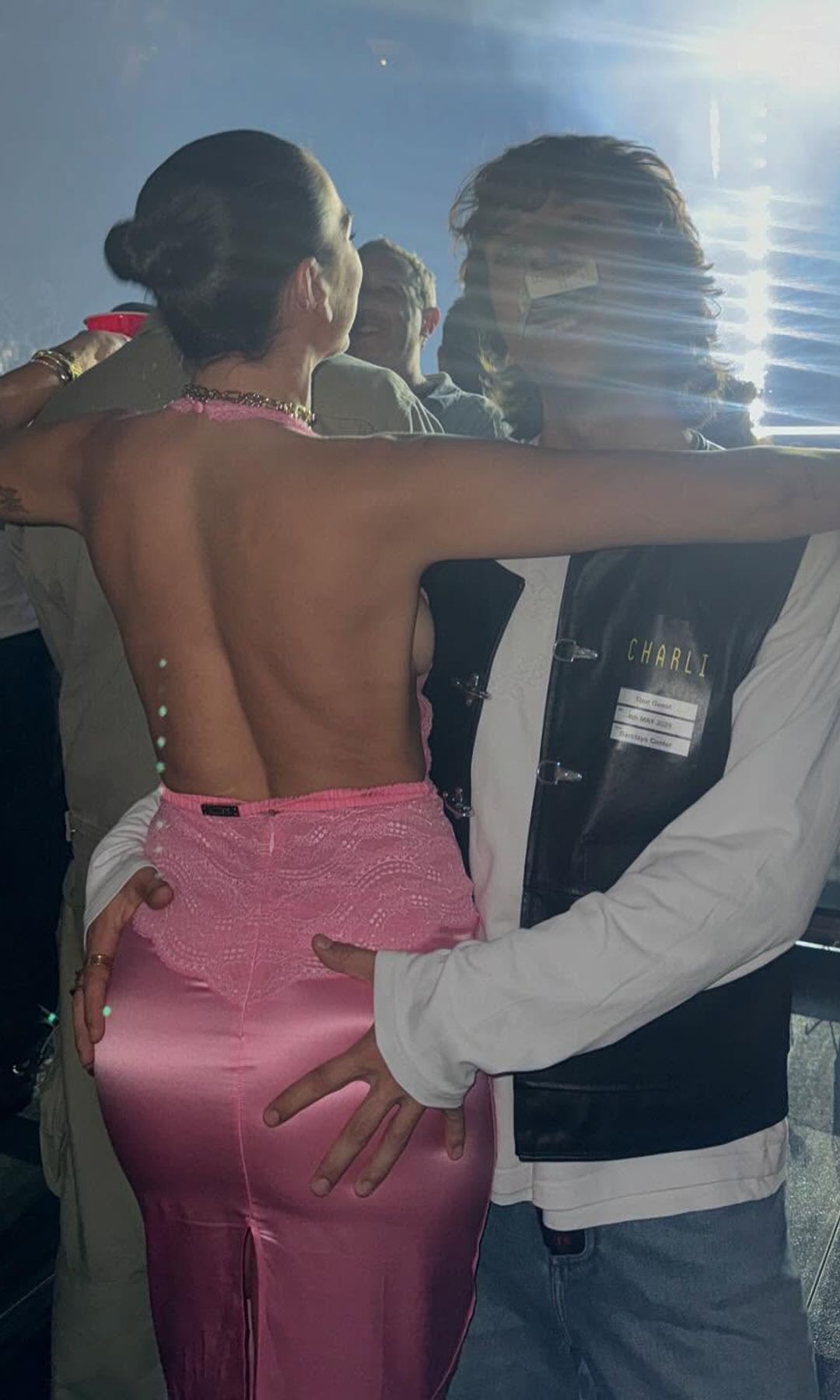 Dua Lipa and a friend watch Charli XCX perform in NYC