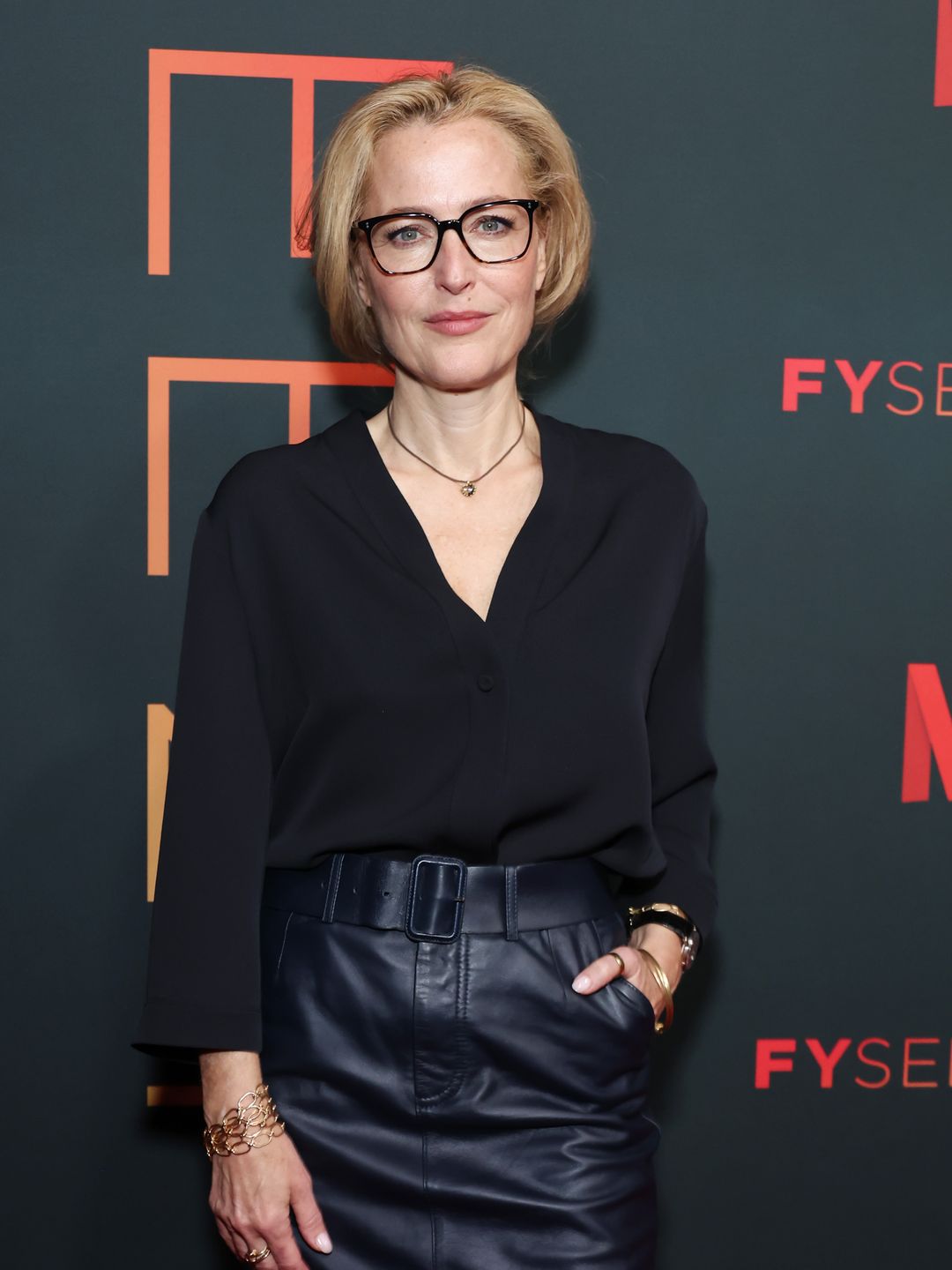 Gillian Anderson attends the photo call for Netflix's "The Crown" at FYSEE at Sunset Las Palmas Studios on May 17, 2024 in Los Angeles, California