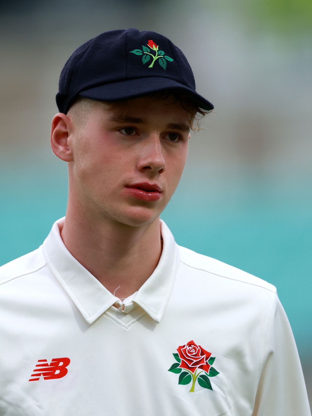 Rocky Flintoff of Lancashire looks on during day one of the Vitality County Championship match between Surrey and Lancashire