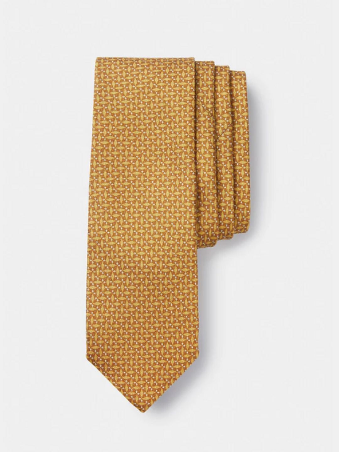 Mustard Leaf Print Tie – Sirplus