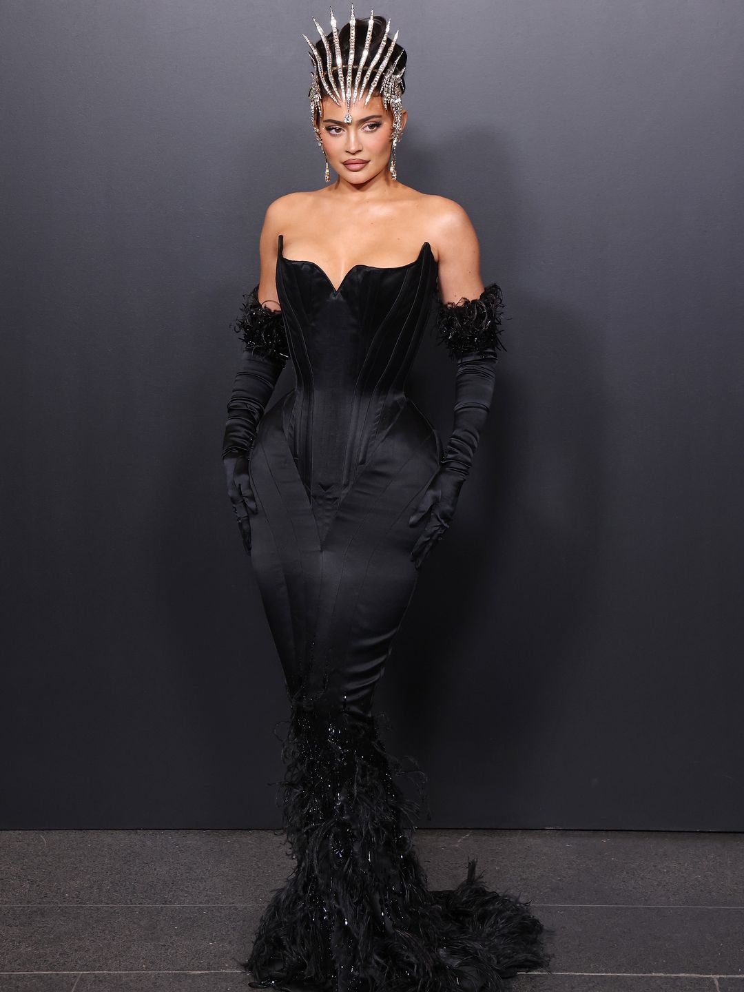 Kylie Jenner was giving gothic mermaid at the 'Thierry Mugler: Couturissime' exhibition opening 
