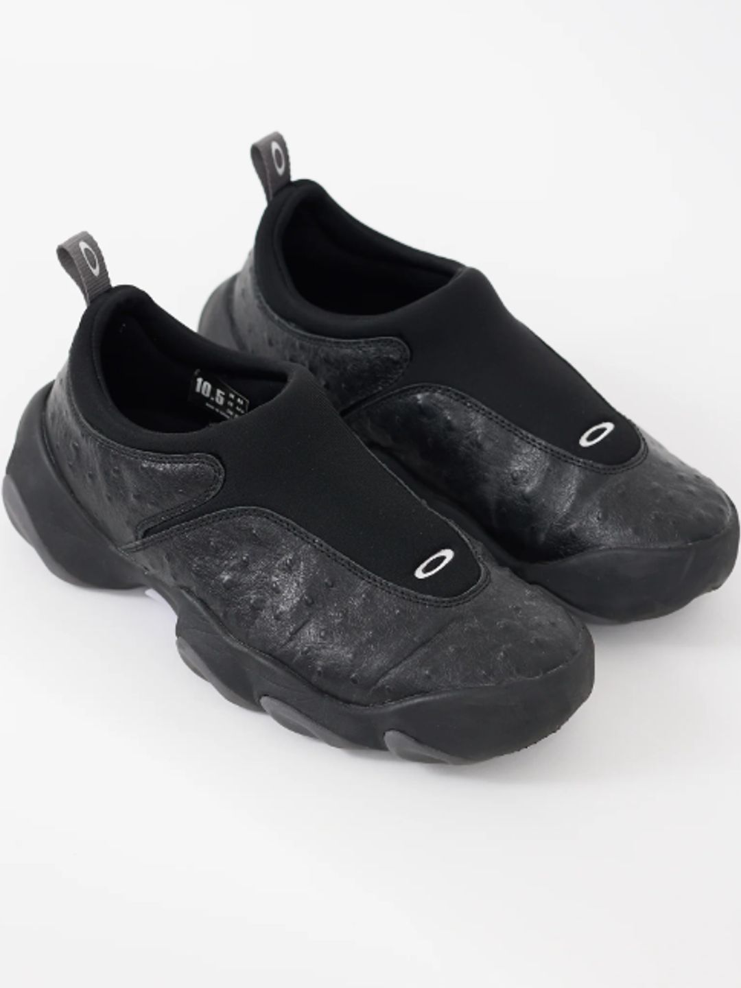 Black Neoprene & Embossed Leather Team Flesh Sneaker - Oakley