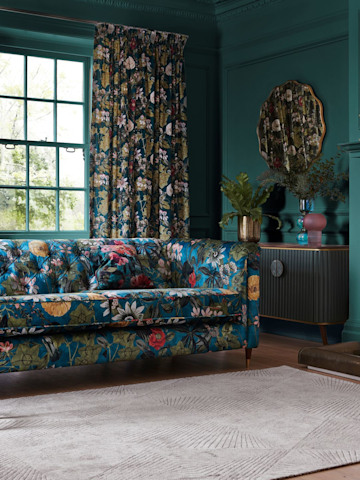 Passiflora Kingfisher Blue Sofa at Next