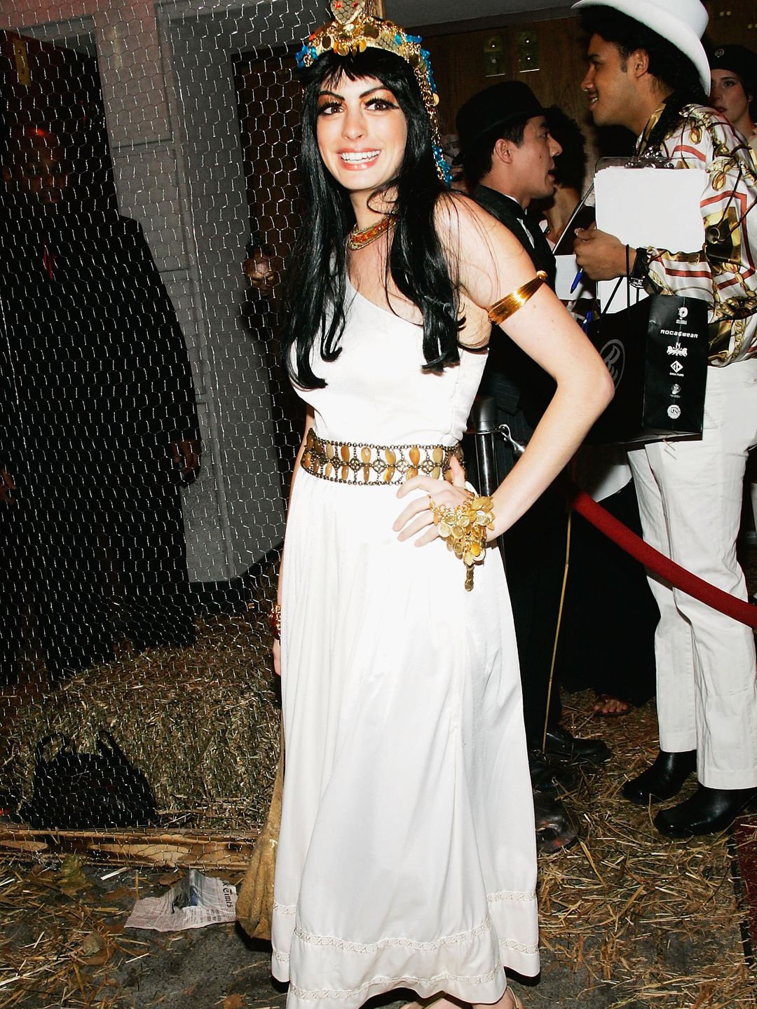 Anne Hathaway dressed as Cleopatra 