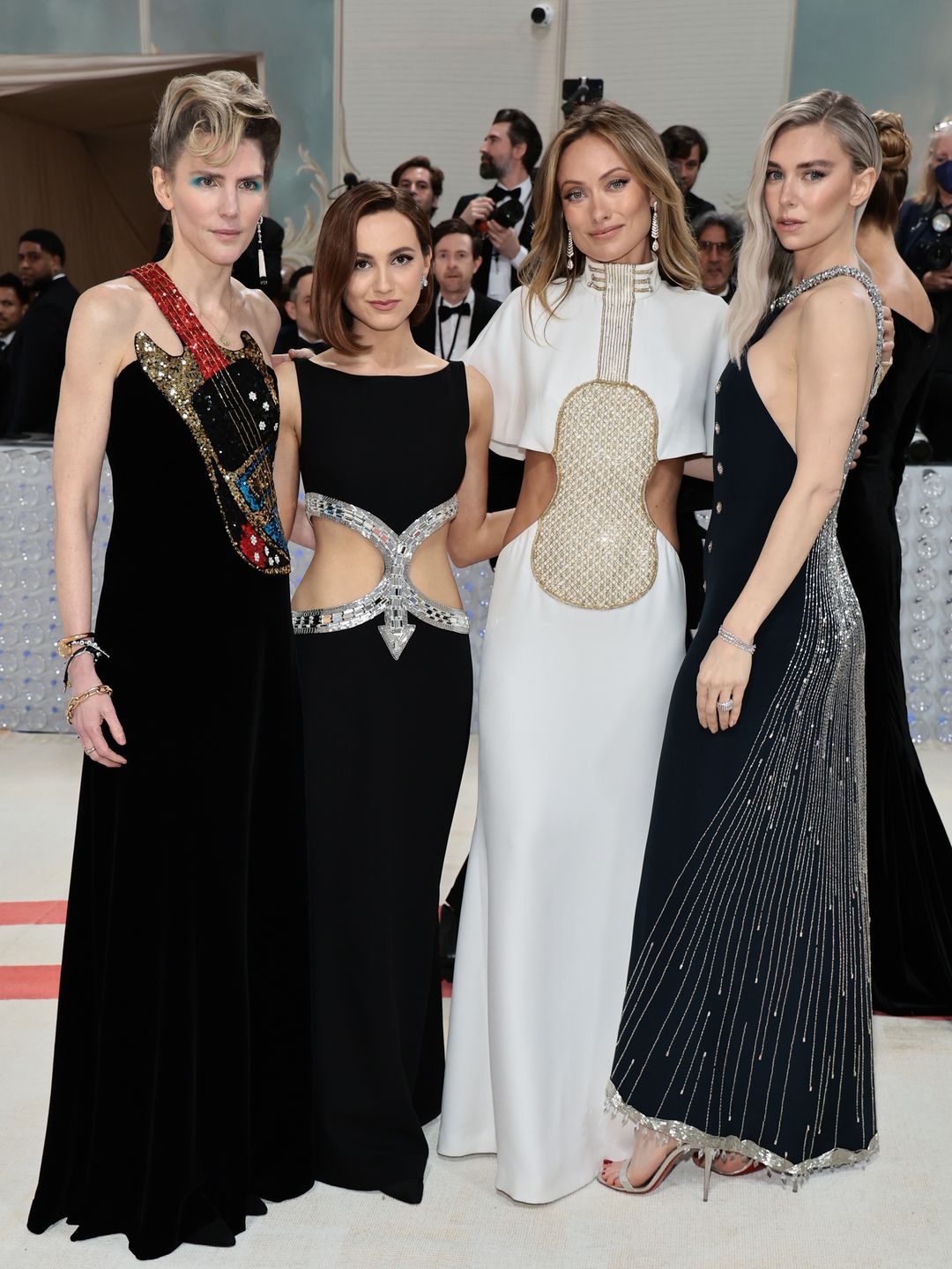 Gabriela Hearst, Maude Apatow, Olivia Wilde and Vanessa Kirby at the 2023 Met Gala.