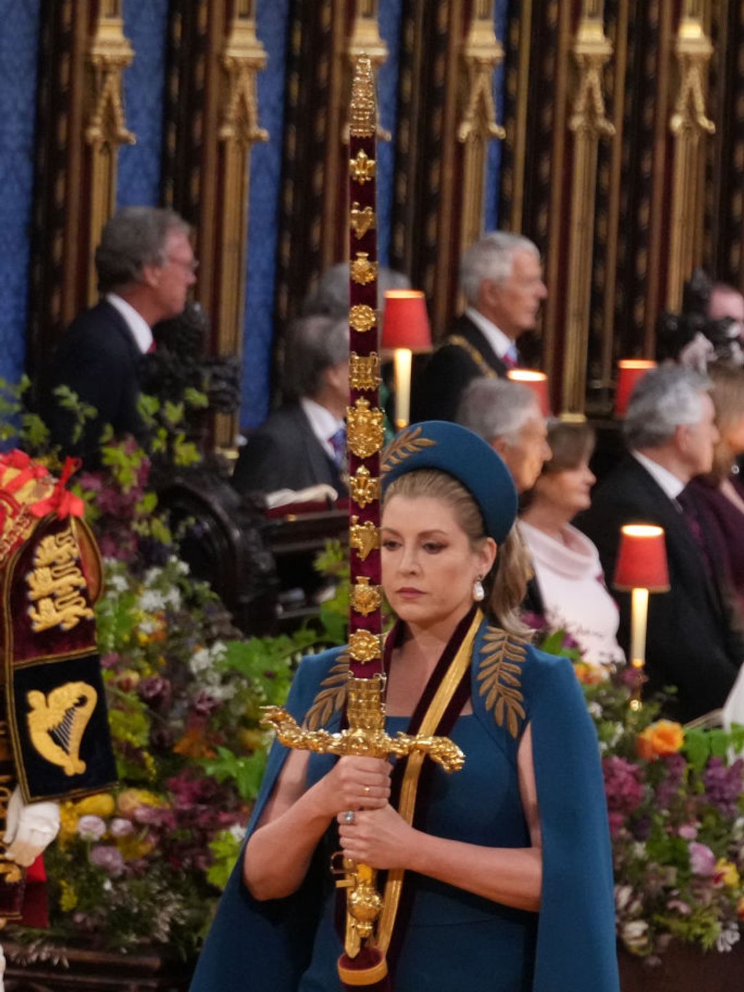 Penny Mordaunt carrying the Sword of Offering 
