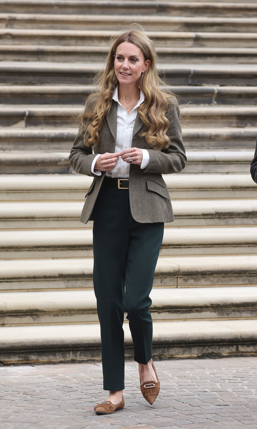LONDON, ENGLAND - SEPTEMBER 04: Catherine, Princess of Wales and Prince William, Prince of Wales during their visit to the newly renovated gardens Natural History Museum on September 04, 2025 in London, England.  (Photo by Neil Mockford/GC Images)