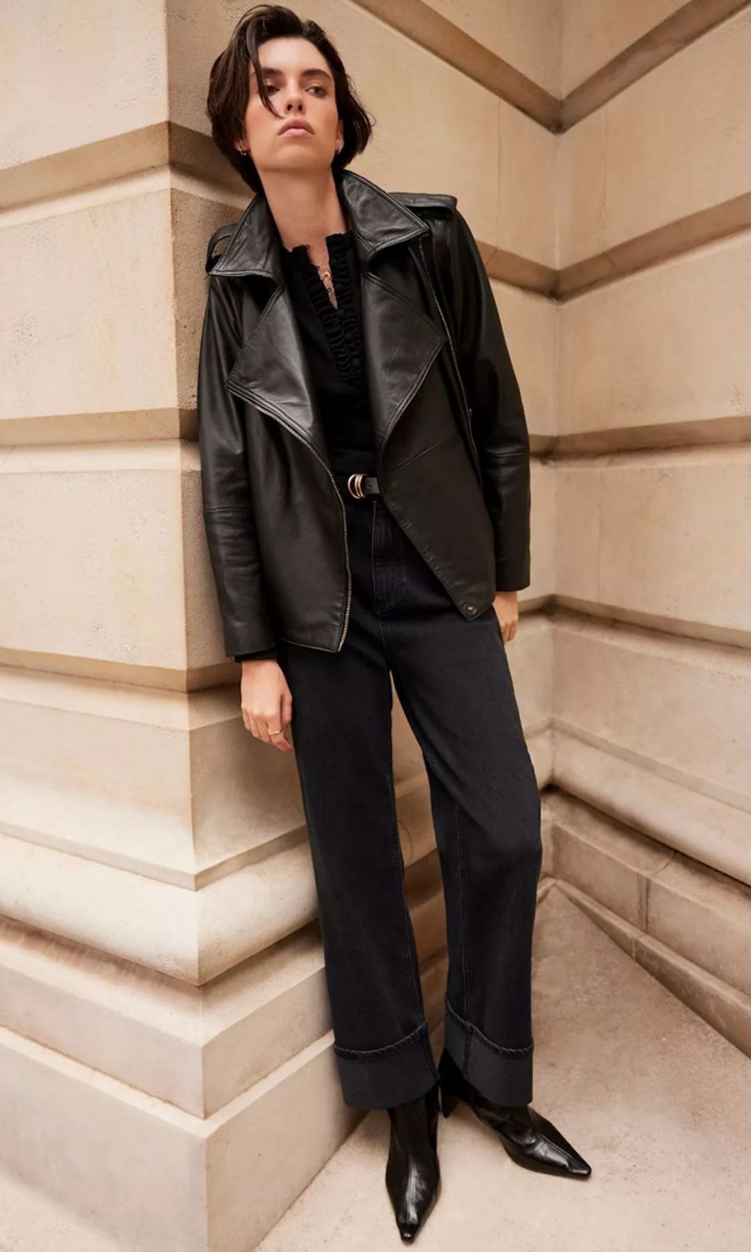 Jean en velours menthe