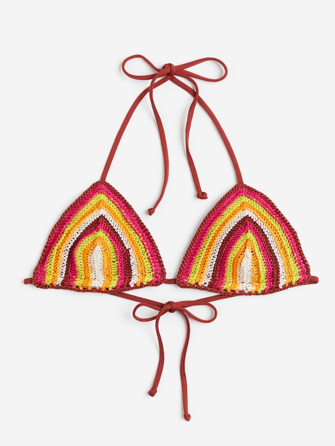 Crochet-look Triangle Bikini Top - H&M