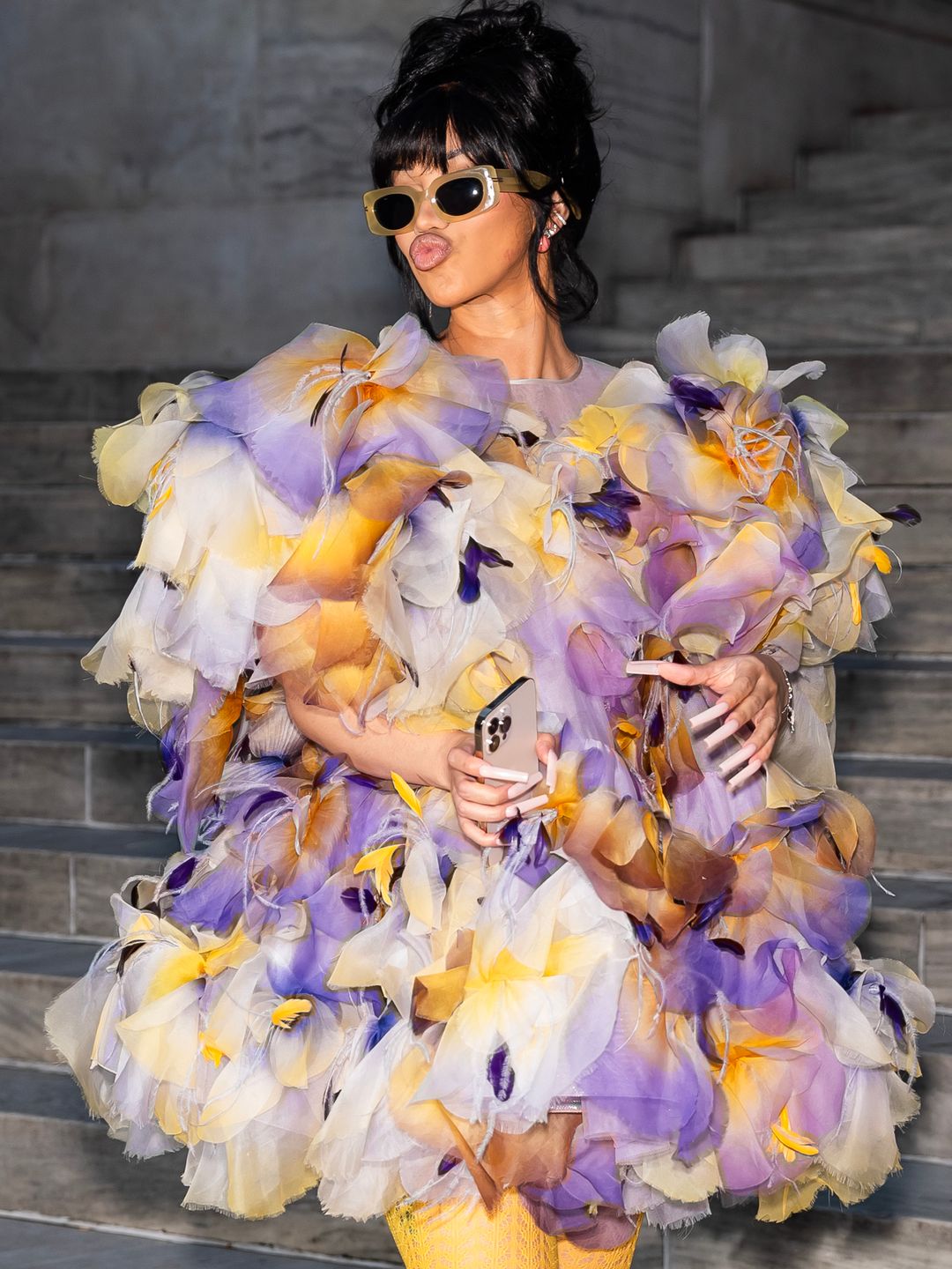 Cardi B attending the Marc Jacobs fashion show in July 2024