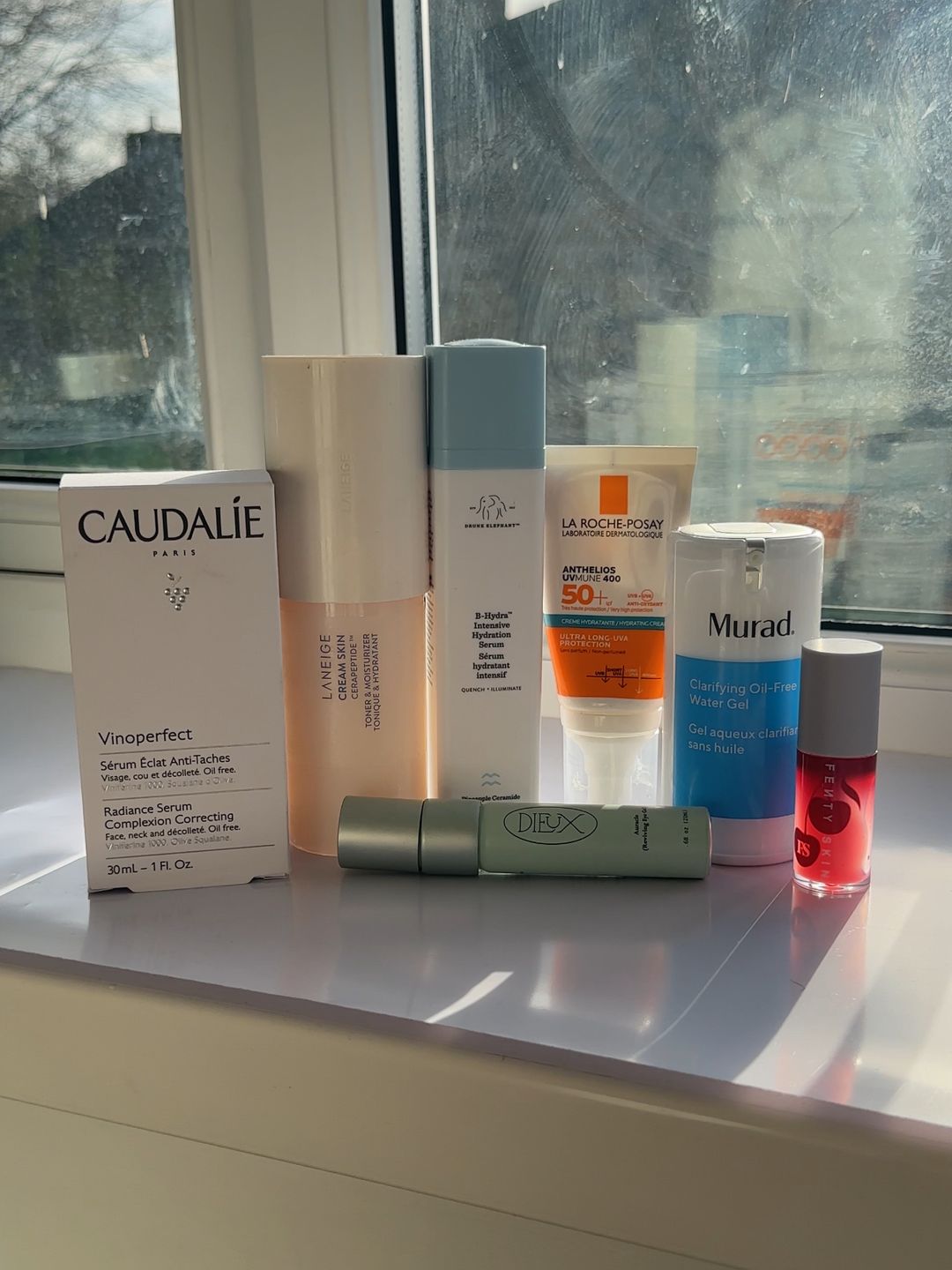 Assortment of skincare products 