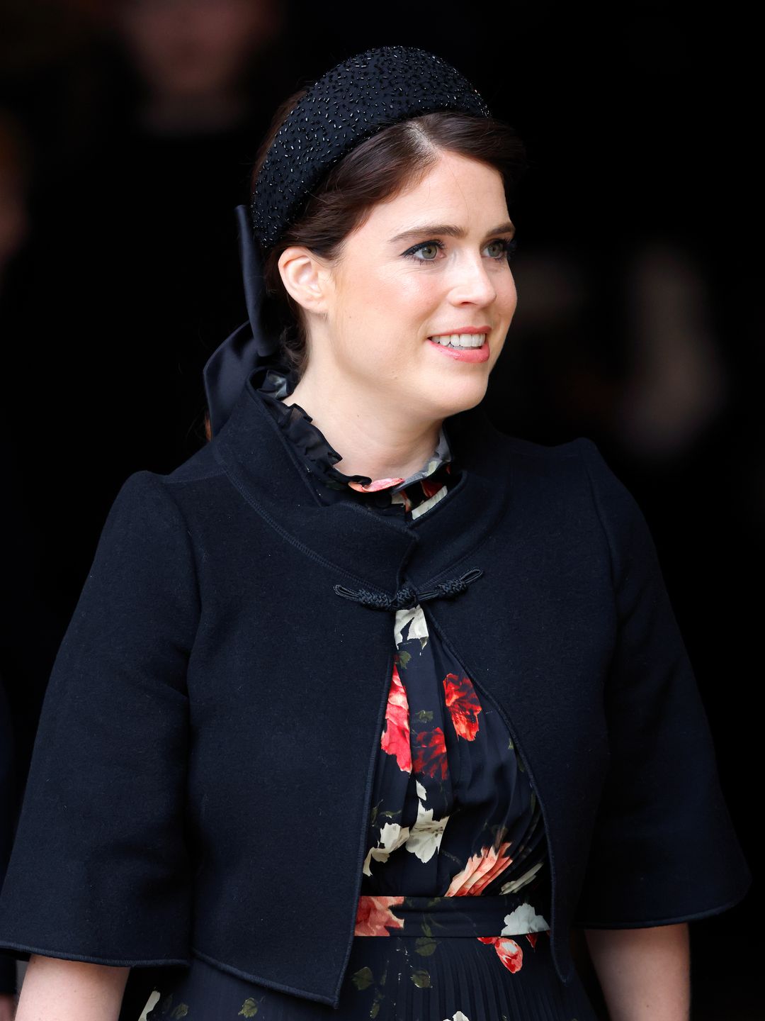 Princess Eugenie wore a sparkly black headband in 2021