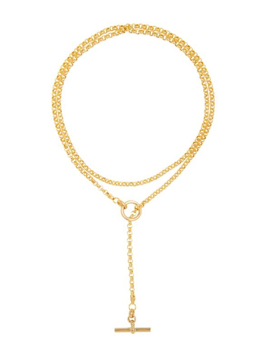 Gold Lariat Necklace - Tilly Sveaas