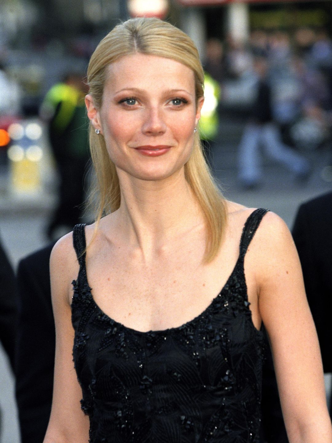 Gwyneth Paltrow Attends The 51St Bafta British Academy Film Awards  in a black embellished corset top