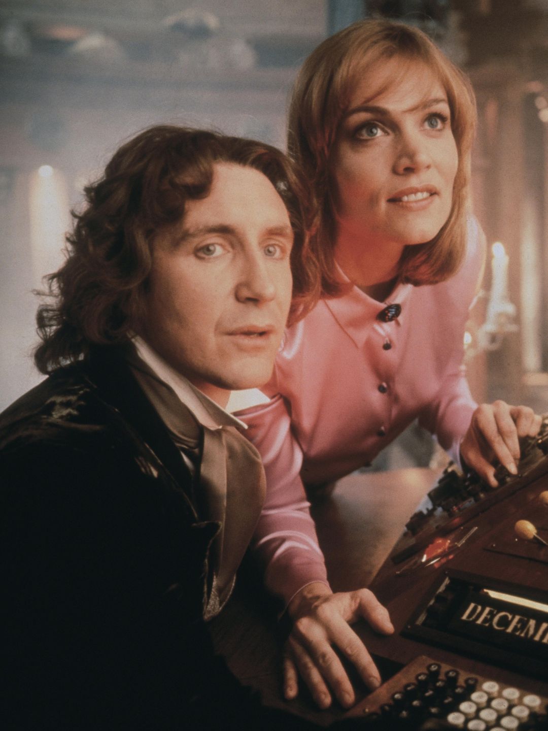 Paul McGann and Daphne Ashrbook in character as The Doctor and Grace Holloway