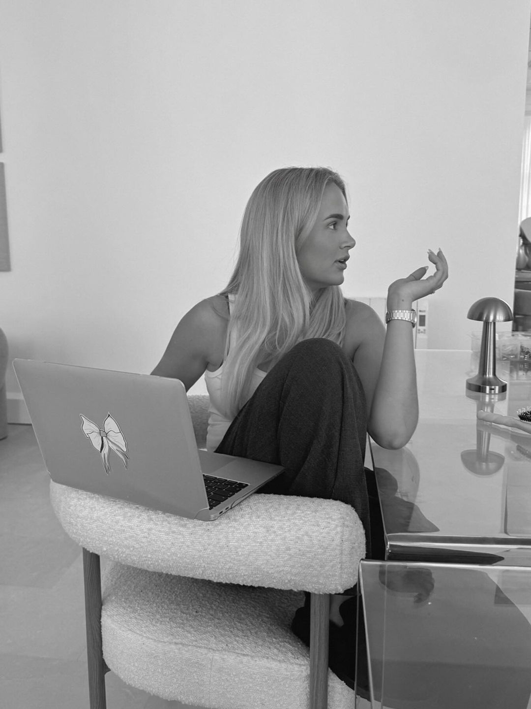 Molly-Mae Hauge poses in her office in a snap on her Instagram 