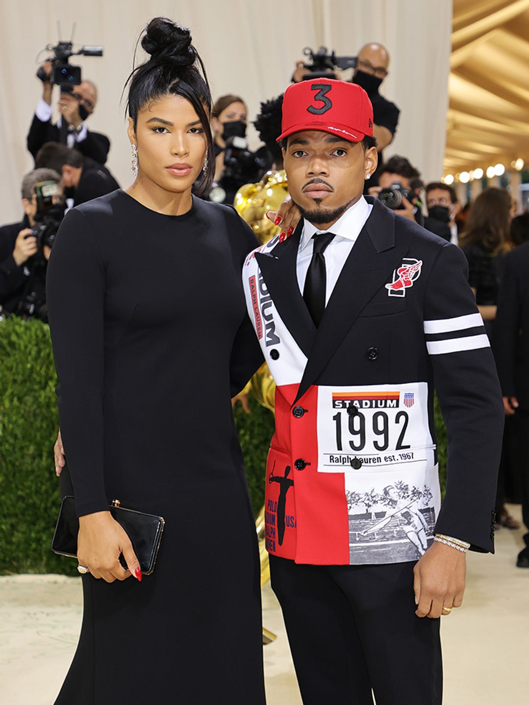 Kirsten Corley and Chance the Rapper at the Met Gala. 