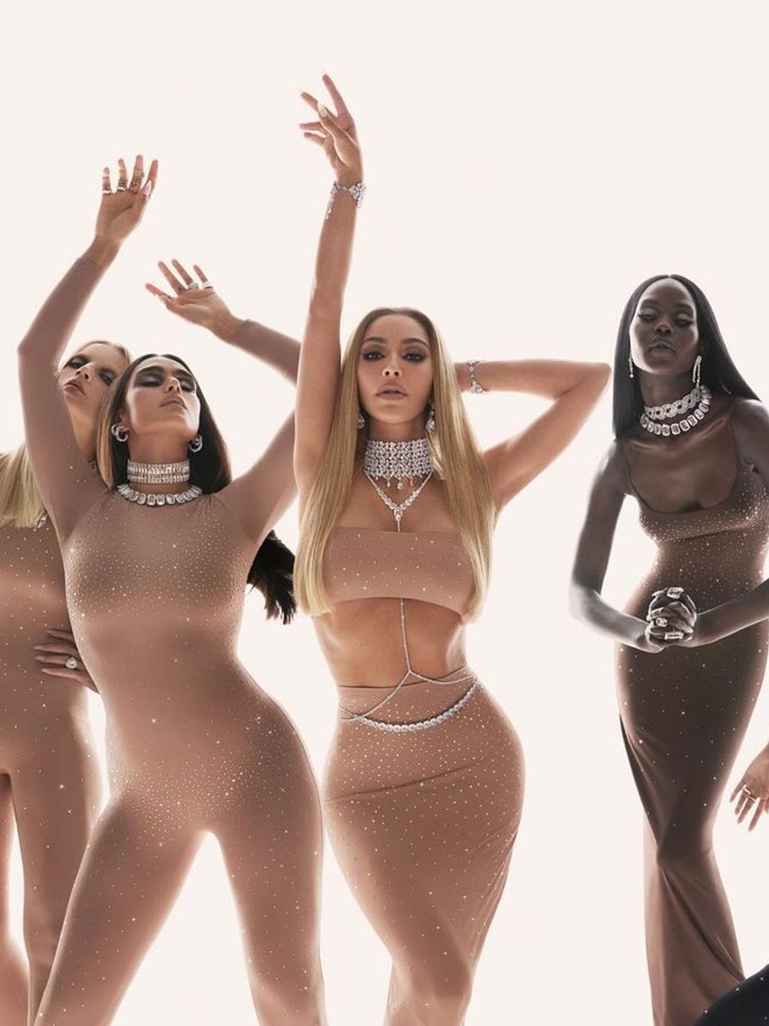 Kim Kardashian and models showcase the new Skims x Swarovski Jelly Sheer collection 