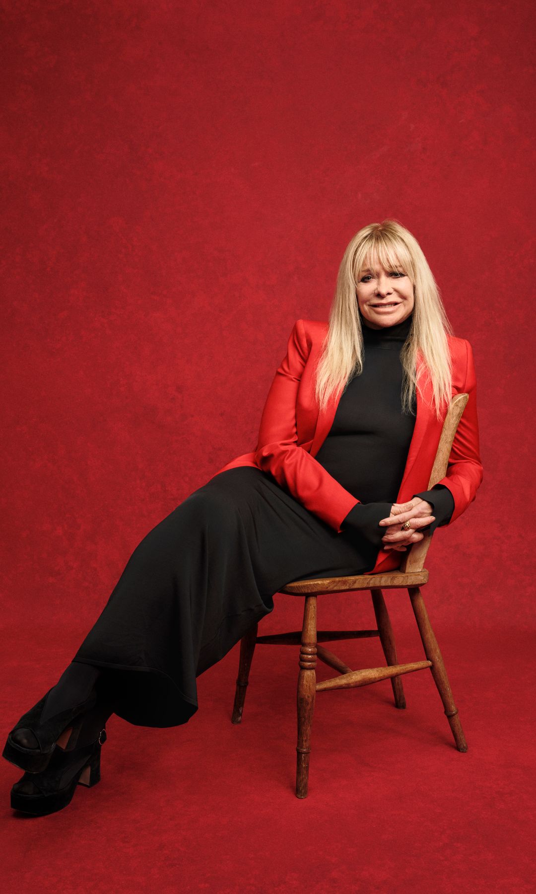 Jo Wood posing for HELLO!'s Power List party in London