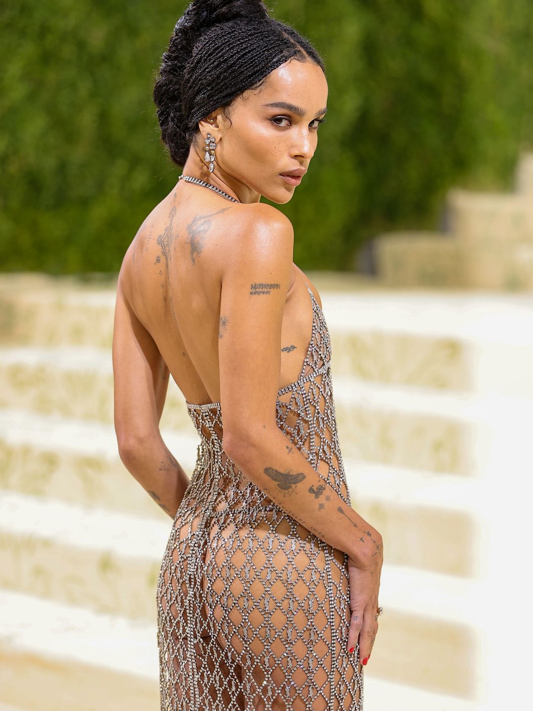 Zoe Kravitz attends The 2021 Met Gala Celebrating In America: A Lexicon Of Fashion at Metropolitan Museum of Art on September 13, 2021