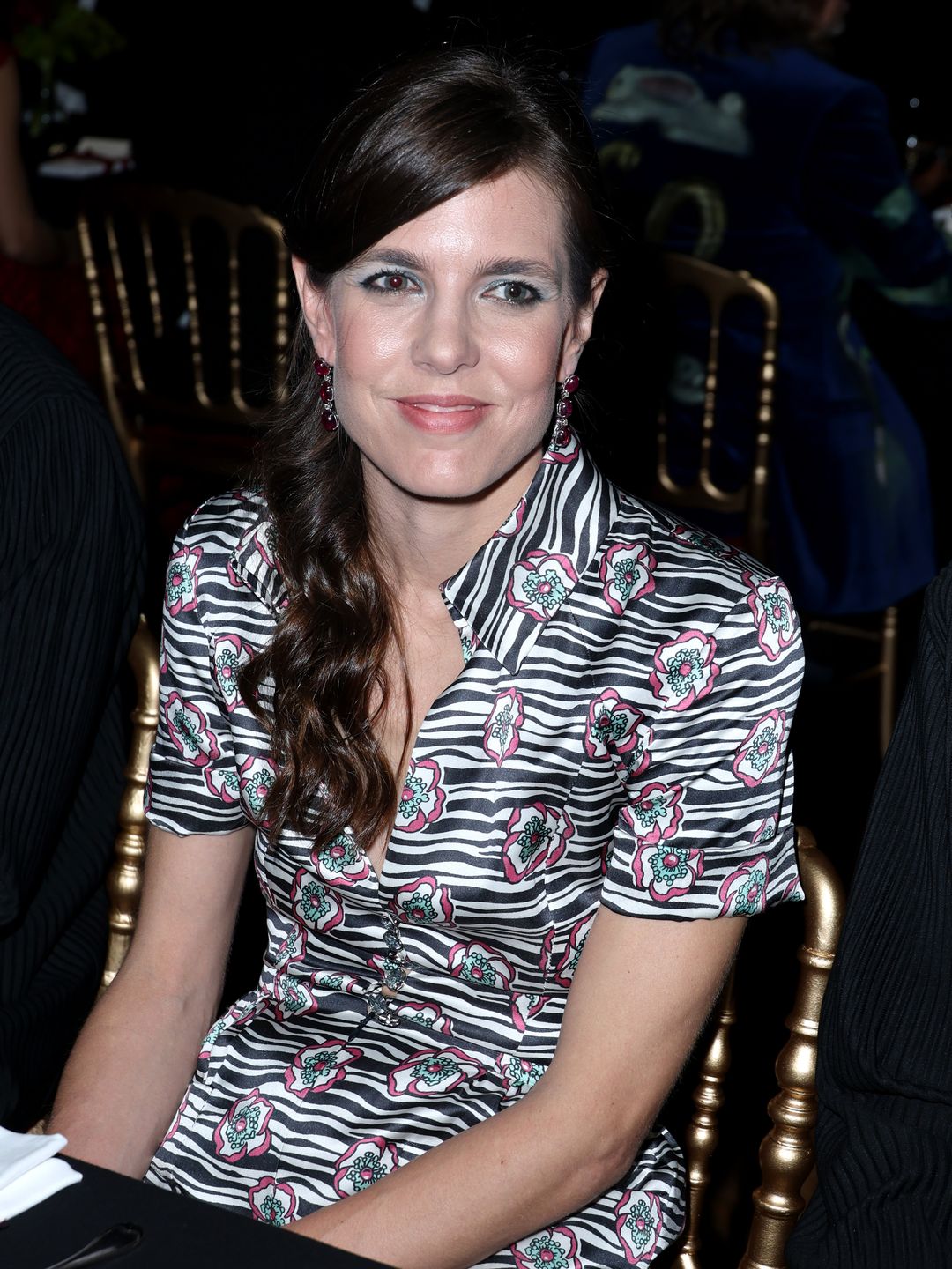 MONACO, MONACO - OCTOBER 14: (EDITOR'S NOTE : NO TABLOIDS WEB & PRINT, NO DAILY MAIL, NO DAILY MAIL GROUP, NO VOICI, NO CLOSER) Charlotte Casiraghi attends the 60th AMADE Anniversary Dinner at Monte Carlo Opera Garnier on October 14, 2023 in Monaco, Monaco. (Photo by Pascal Le Segretain/Getty Images)