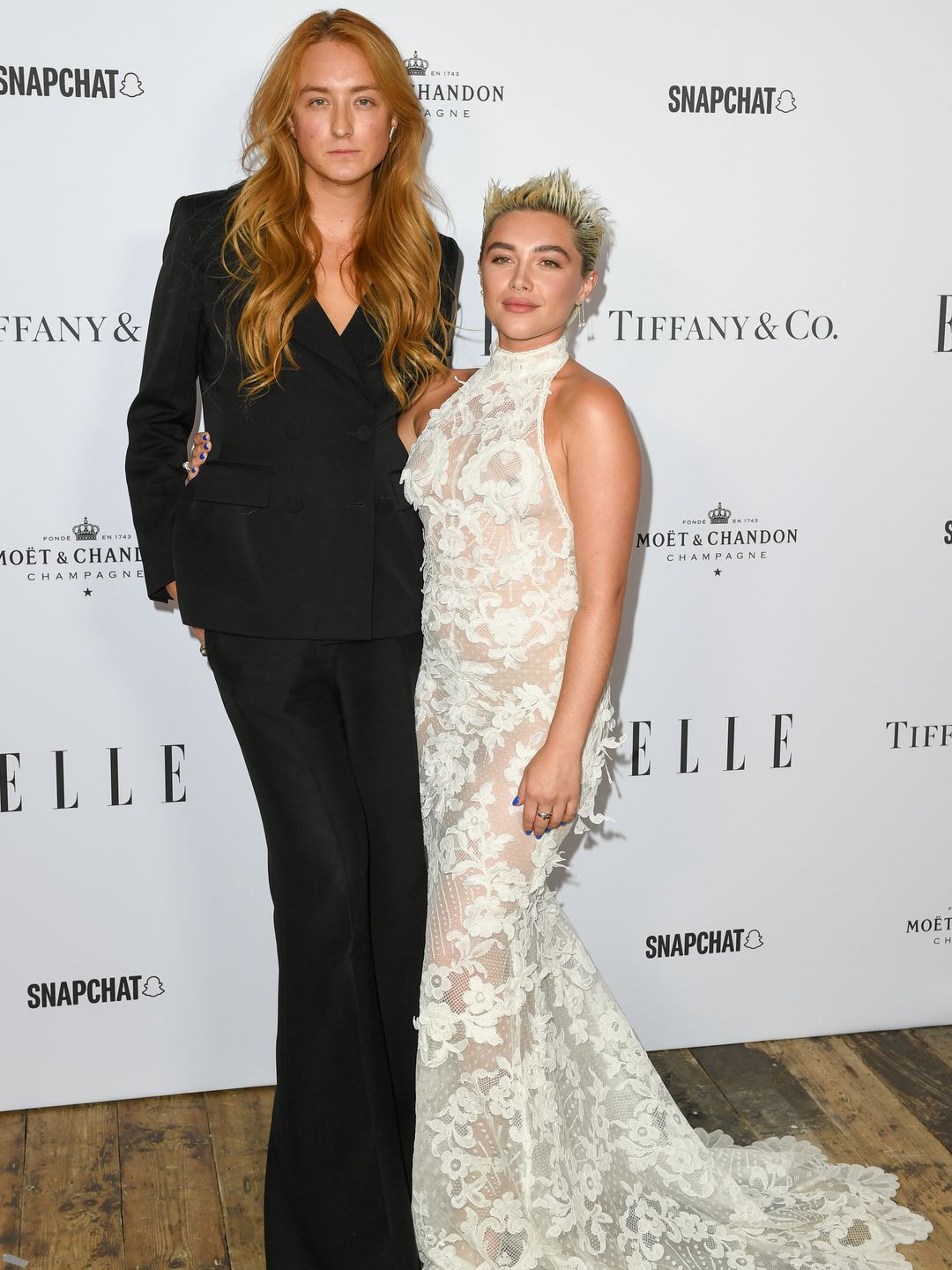 LONDON, ENGLAND - SEPTEMBER 05: Harris Reed and Florence Pugh attend the ELLE Style Awards 2023, in partnership with Tiffany & Co. at The Old Sessions House on September 5, 2023 in London, England. (Photo by Dave Benett/Getty Images for ELLE Style Awards 2023)
