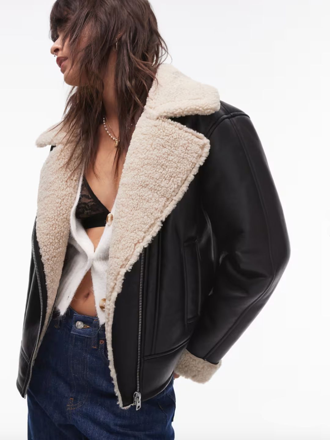 Topshop Shearling Coat