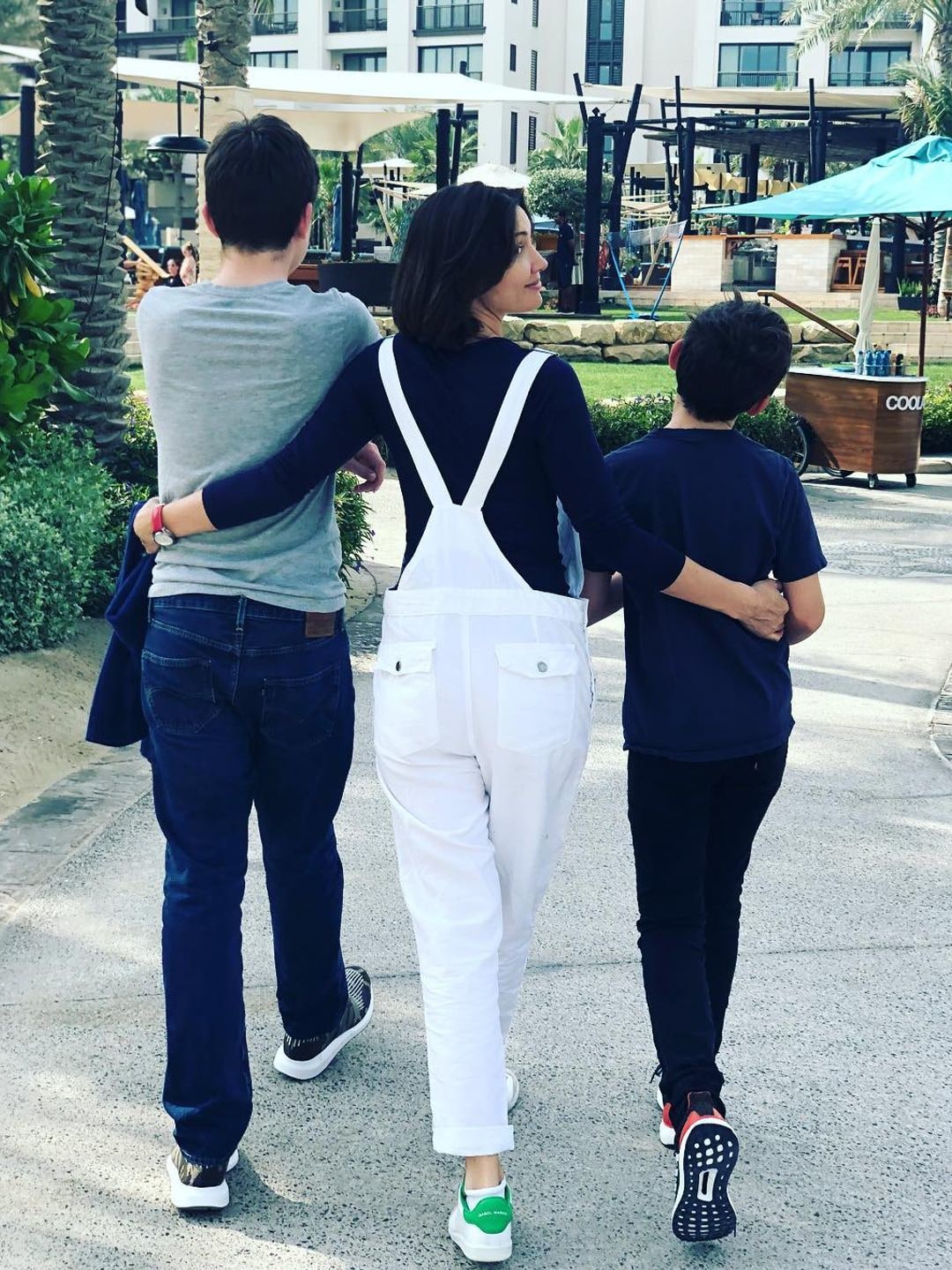 Ben previously revealed he absolutely loves this photo of wife Annie with their boys