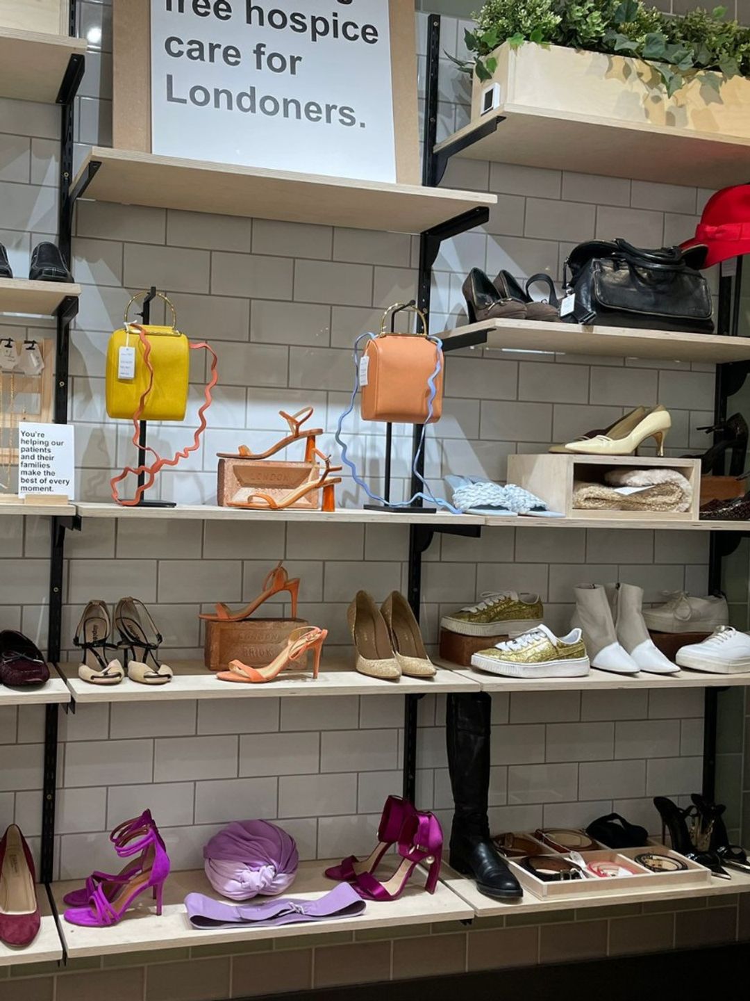 The accessories isle at one of the London stores