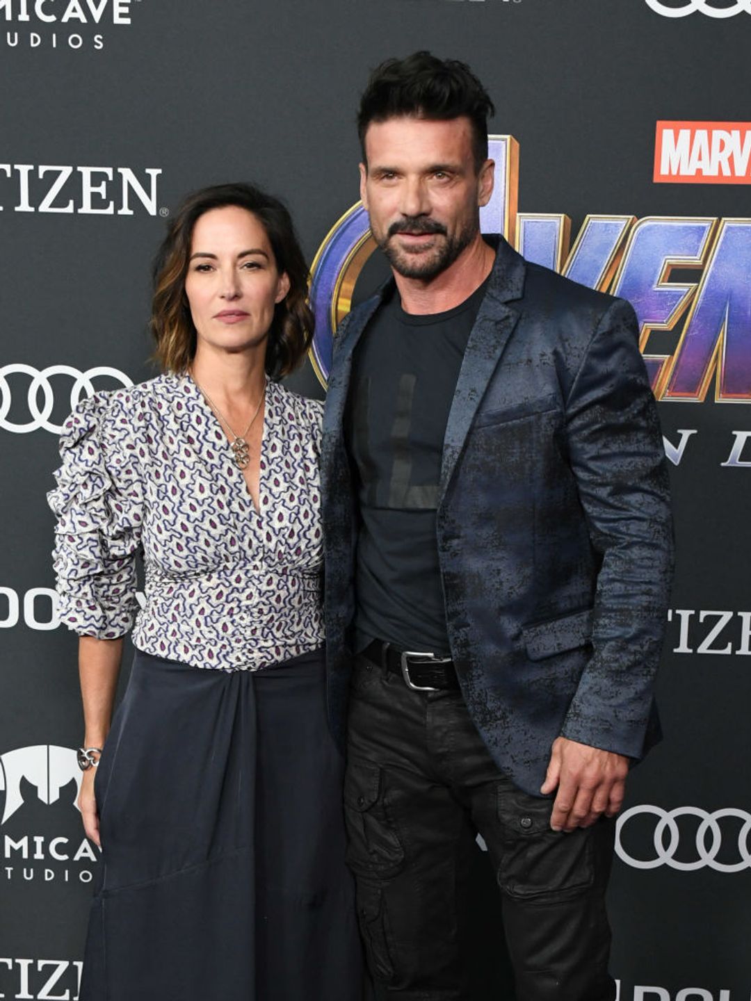 Wendy Moniz and Frank Grillo attend the World Premiere Of Walt Disney Studios Motion Pictures "Avengers: Endgame" at Los Angeles Convention Center on April 22, 2019 