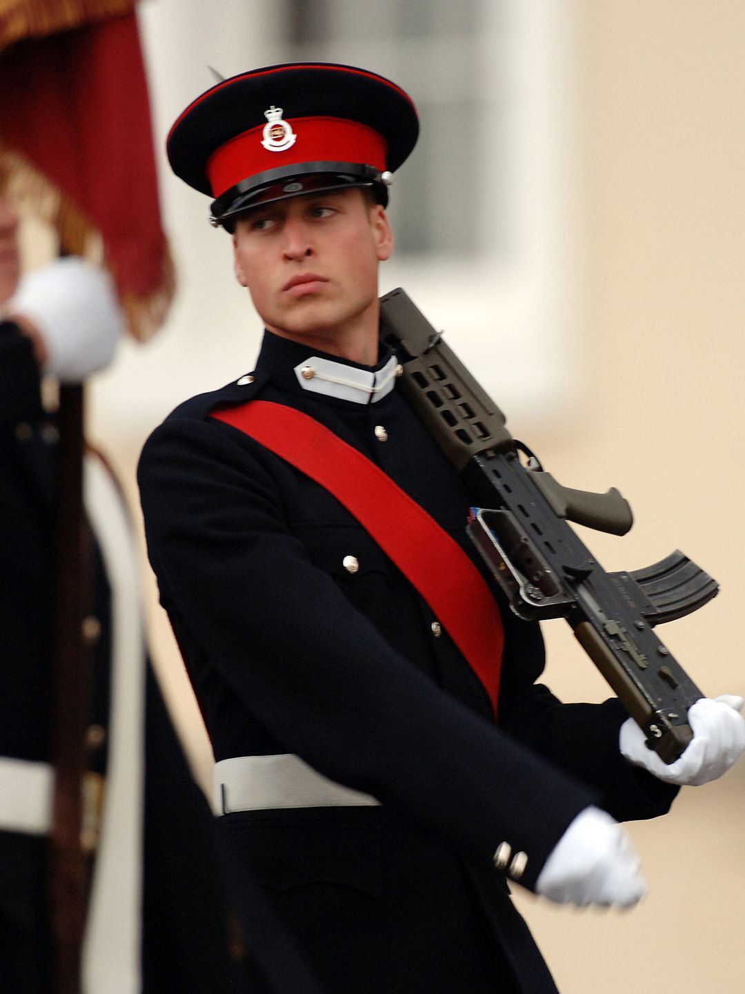 Prince William takes part in the Sovereign's Parade at the Royal Military Academy Sandhurst on December 15, 2006. 