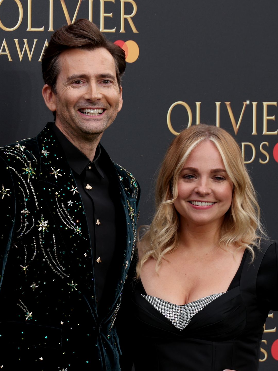 David Tennant and Georgia Tennant attend The Olivier Awards 2024 at The Royal Albert Hall on April 14, 2024 in London, England