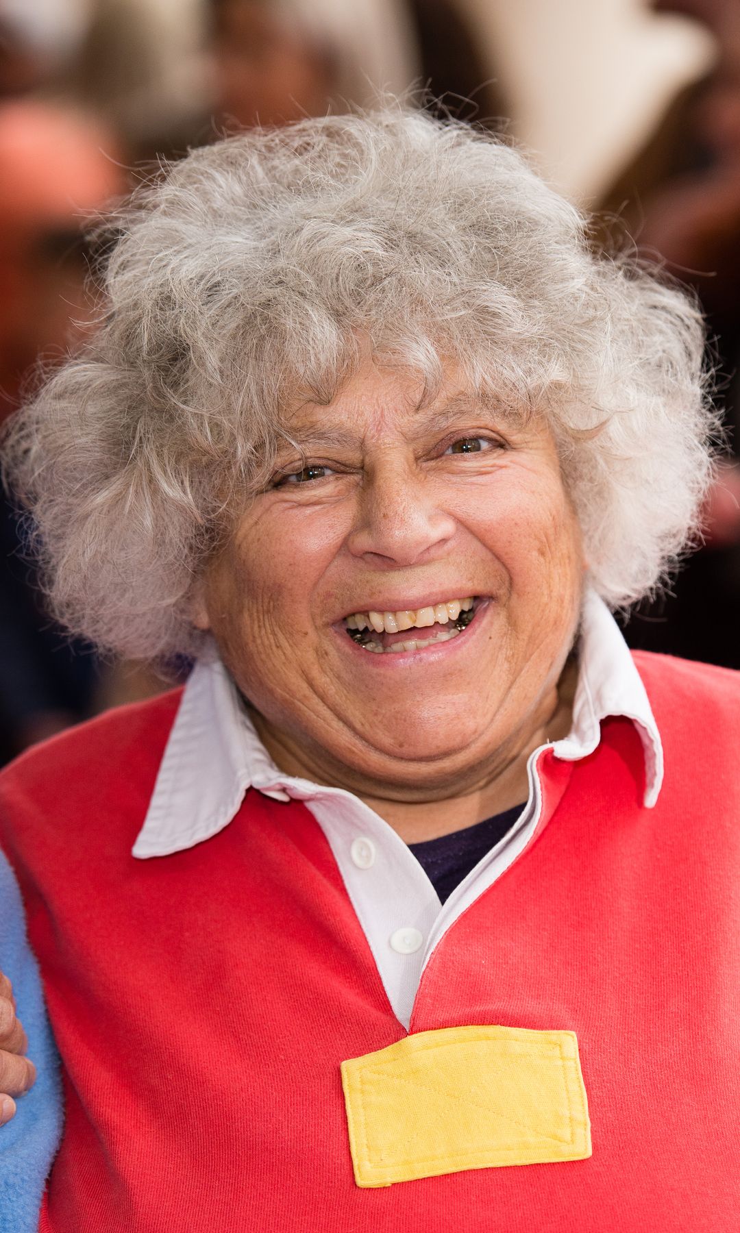 Miriam Margolyes smiling at a premiere