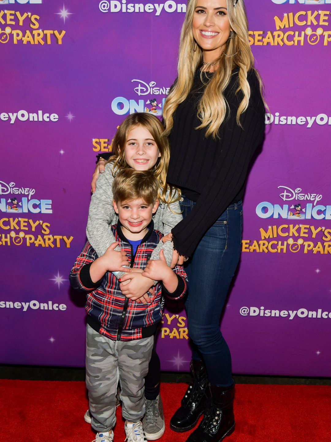 Christina Hall with her children Taylor and Brayden 