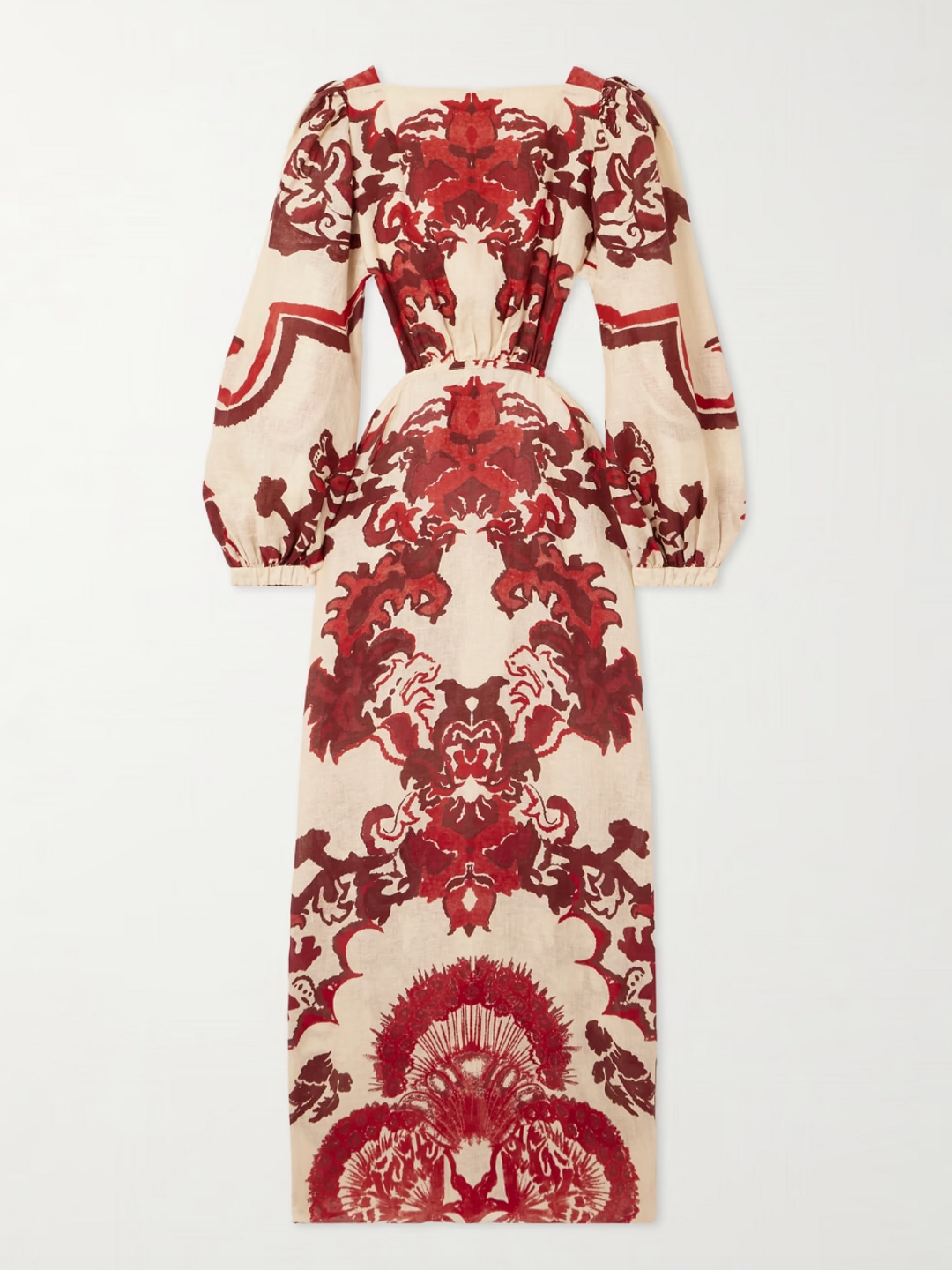 Johanna Ortiz red floral print dress 