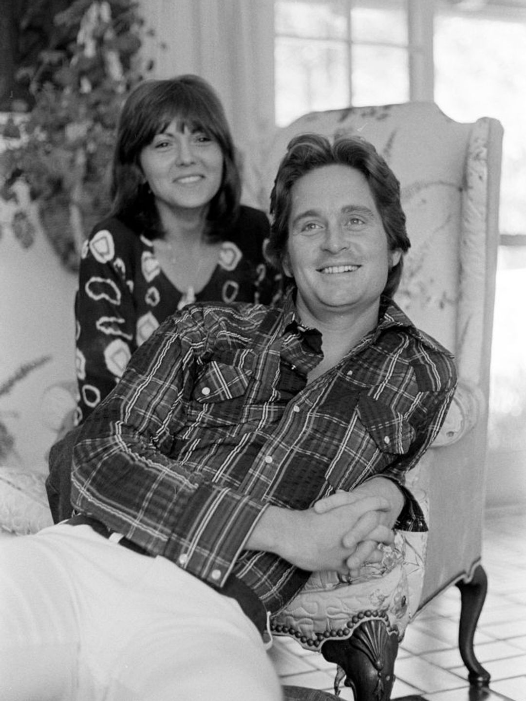 Michael Douglas and Brenda Vaccaro in their Beverly Hills home